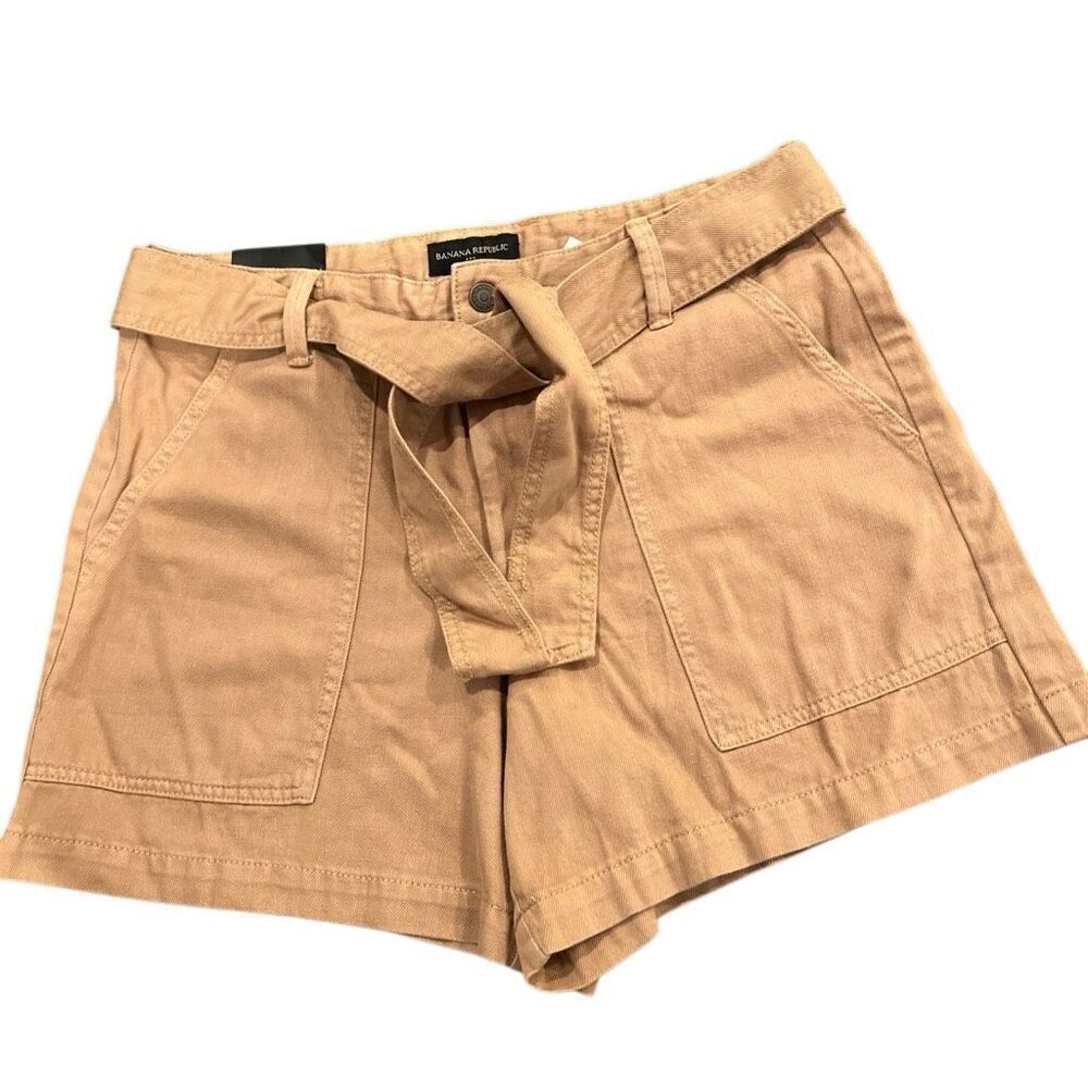Banana Republic Tan Cargo 4” Shorts Sz10 NWT